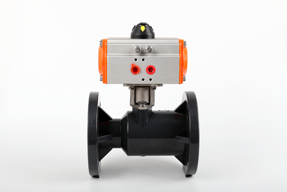 衡东气动法兰一体球阀